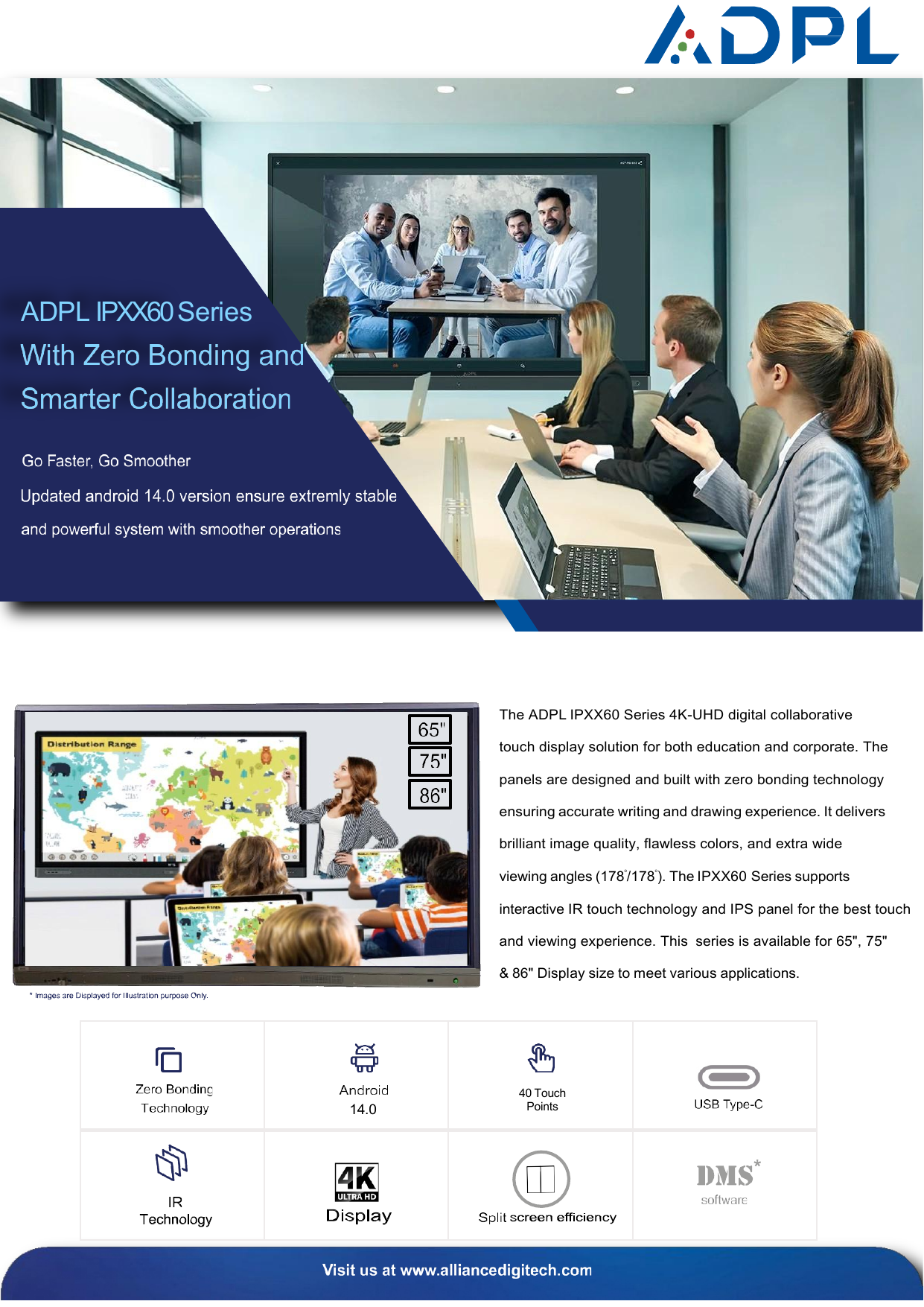 ADPL IPXX60 interactive display