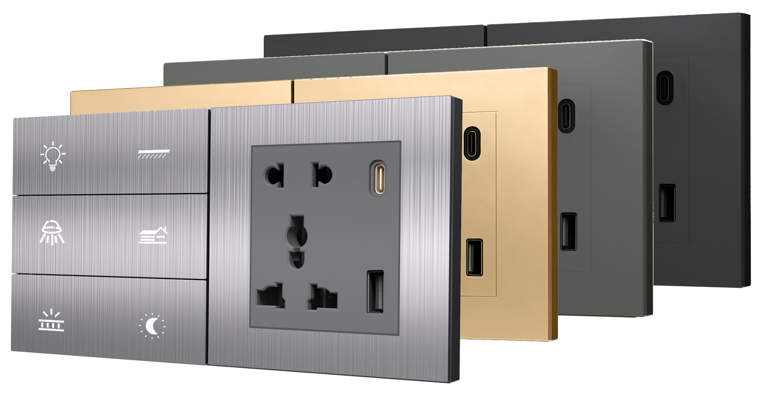 Premium smart switches and sockets available from Sahej India