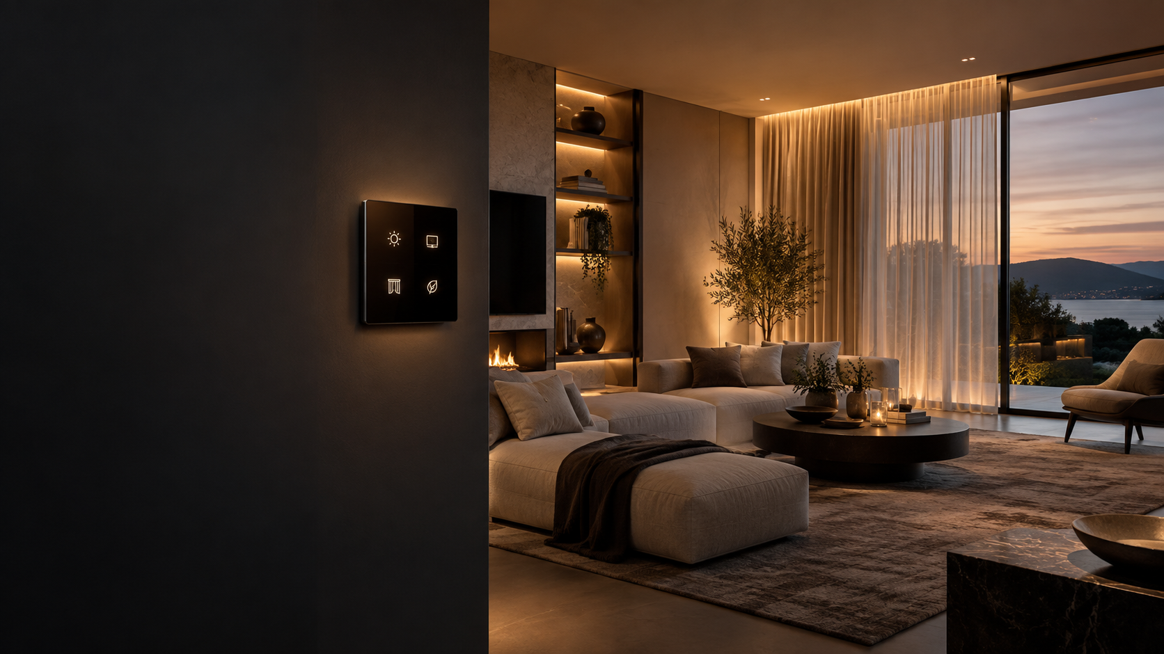 Warm smart home interior